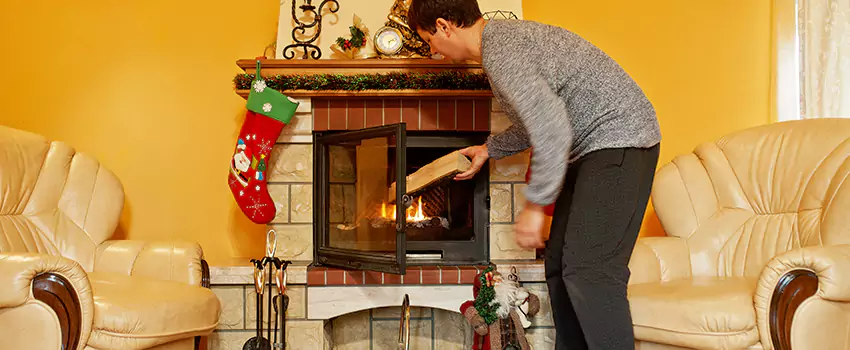 Rusted Metal Fireplace Restoration in Cloverleaf, Texas